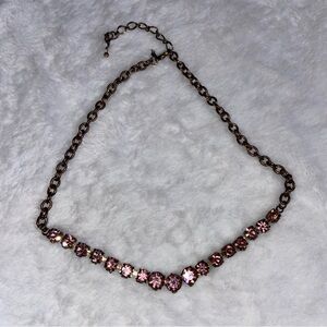 Brand Unknown Pink Crystal Necklace CC